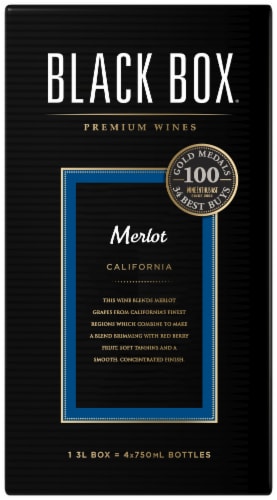 Black Box Merlot Red Wine Perspective: back