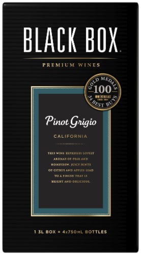 Black Box Pinot Grigio White Wine Perspective: back