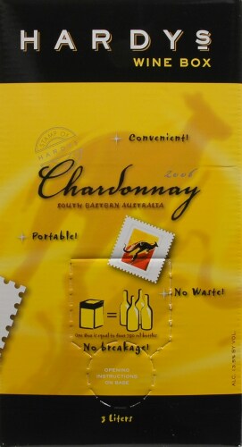 Hardys Stamp Chardonnay Wine Box Perspective: back