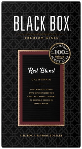 Black Box Red Blend Wine Perspective: back