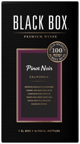 Black Box Pinot Noir Red Wine Perspective: back
