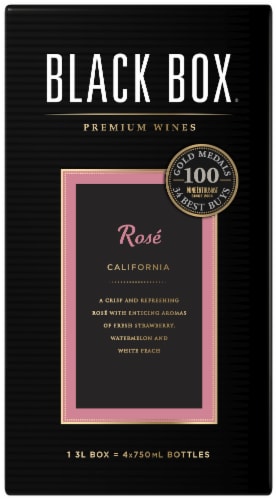 Black Box Rose Blush Wine Perspective: back