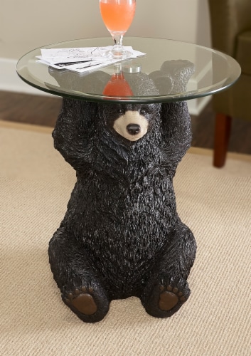 Black bear side table discount
