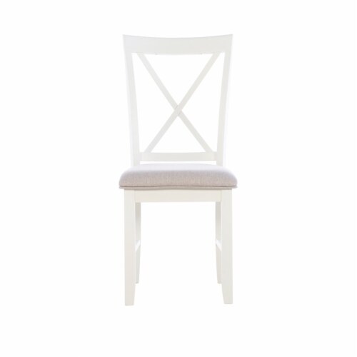Linon Jane Wood Set of Two Dining Side Chairs in Gray Perspective: back
