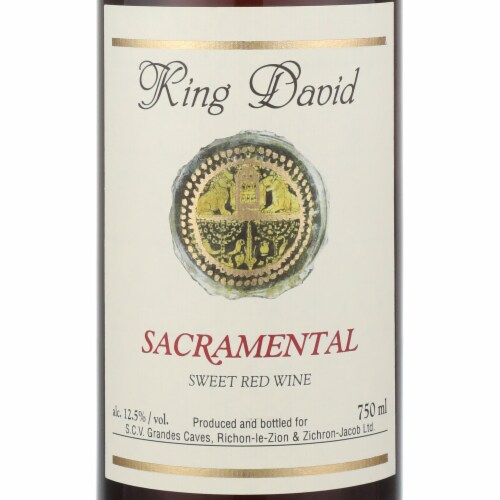 King David Sacramental Kosher New York Semi Sweet Red Wine Perspective: back