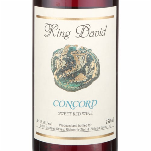 King David Concord Red Kosher New York Sweet Wine Perspective: back