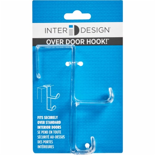 InterDesign® Clear Plastic Over-the-Door Hook Perspective: back