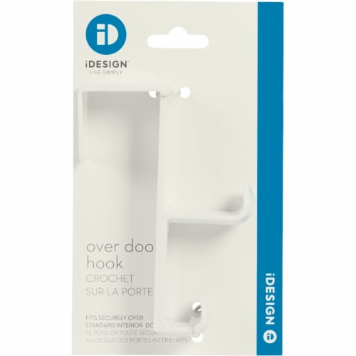 iDesign Plastic White 1 In. Over-the-Door Hook 16101 Perspective: back