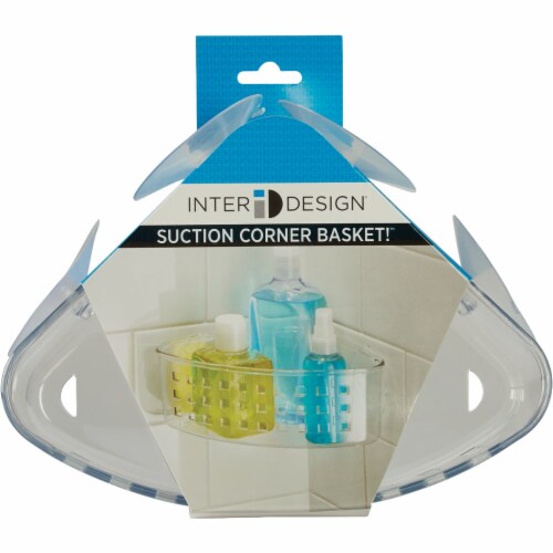 InterDesign Bath Crnr Basket Clr Perspective: back