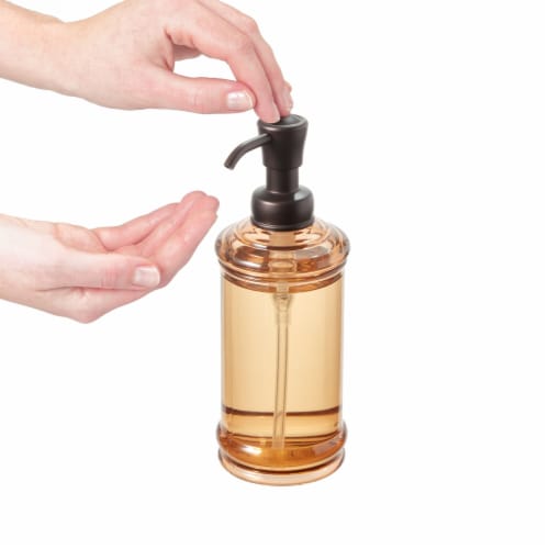 iDesign York Soap Dispenser Pump - Amber/Bronze Perspective: back