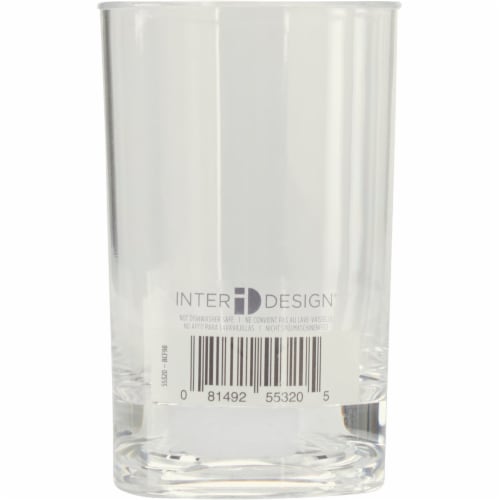 IDesign Eva Clear Acrylic Bath Tumbler 55320 Perspective: back