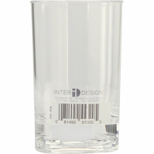 IDesign Eva Clear Acrylic Bath Tumbler 55320 Perspective: back