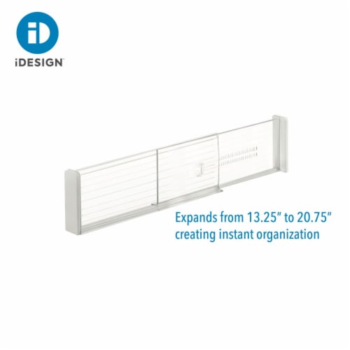 iDesign Linus Adjustable Clear Drawer Dividers Perspective: back