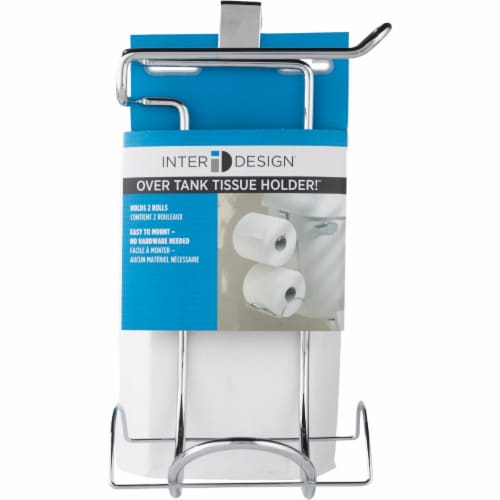 iDesign Chrome Classico Overtank Tissue Holder Perspective: back