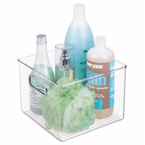 InterDesign Linus Bath Bin - Clear Perspective: back