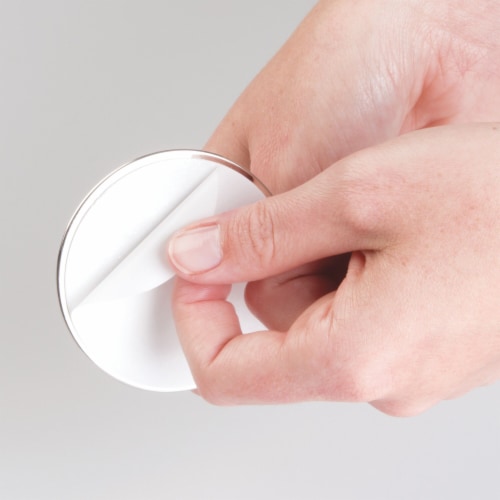 InterDesign York Affix Peel-And-Stick Large Hook - Silver Perspective: back
