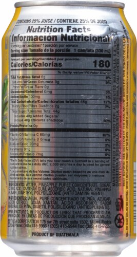 Del Frutal® Pineapple Nectar Can Perspective: back