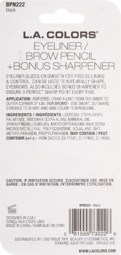 L.A. Colors Eyeliner and Brow Pencil with Sharpener - Black Perspective: back
