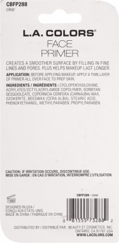 L.A. Colors Face Primer - Clear Perspective: back