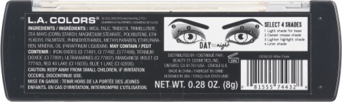 L.A. Colors® Day to Night After Dark Eyeshadow Palette Perspective: back