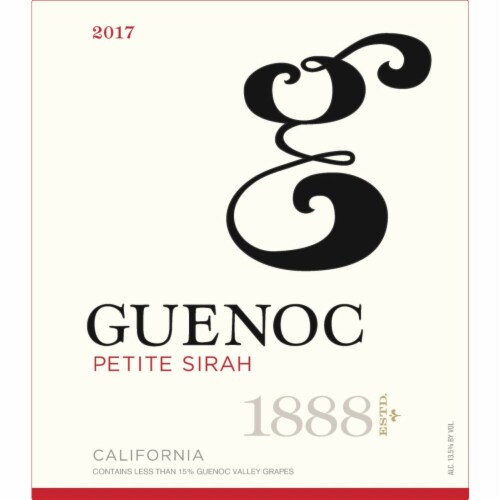 Guenoc Petite Sirah California Red Wine Perspective: back