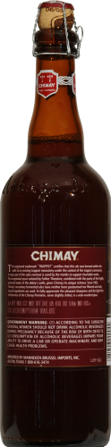 Chimay Ale Beer Single Bottle Perspective: back
