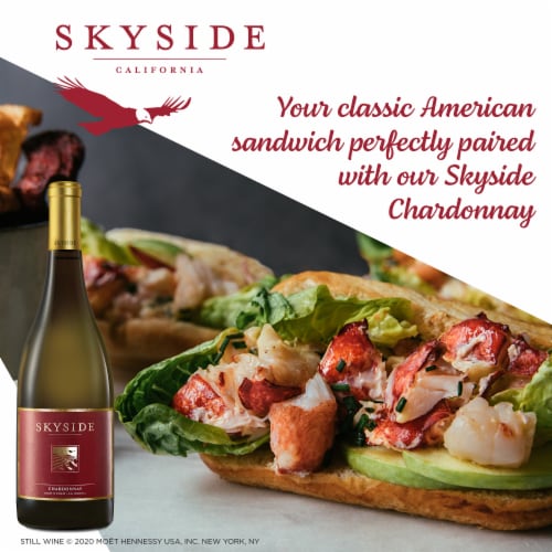 Skyside Chardonnay White Wine Perspective: back