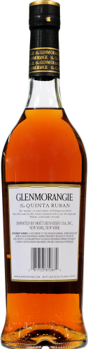 Glenmorangie The Quinta Ruban Port Cask 14 Year Highland Single Malt Scotch Whisky Perspective: back