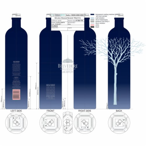 Belvedere Single Estate Rye Lake Bartezek Vodka Perspective: back