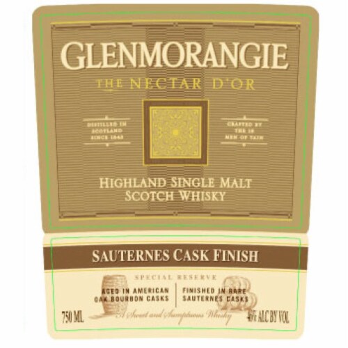Glenmorangie The Nectar D'Or Sauternes Cask Finish Single Malt Scotch Perspective: back