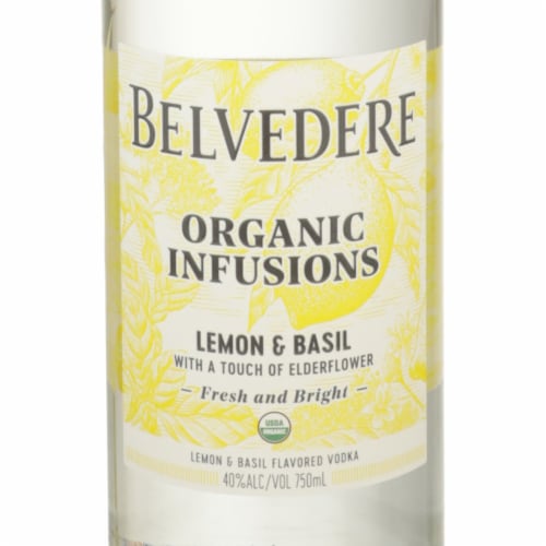 Belvedere Organic Infusions Lemon & Basil Vodka Perspective: back