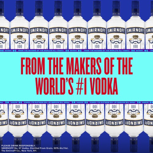 Smirnoff Vodka No.57 Blue Perspective: back