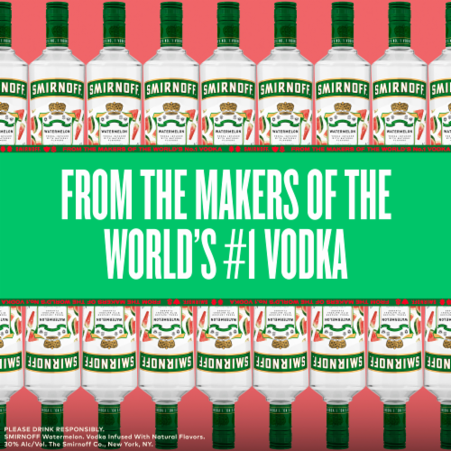 Smirnoff Watermelon (Vodka Infused With Natural Flavors) Perspective: back