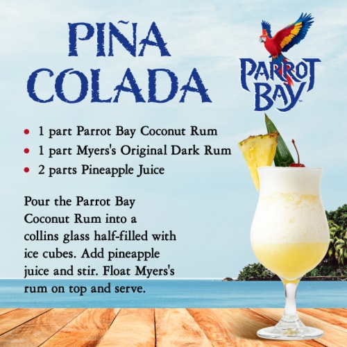 Parrot Bay Coconut Rum 90 Proof Perspective: back