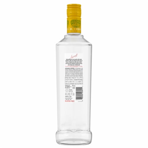 Smirnoff Citrus (Vodka Infused With Natural Flavors) Perspective: back