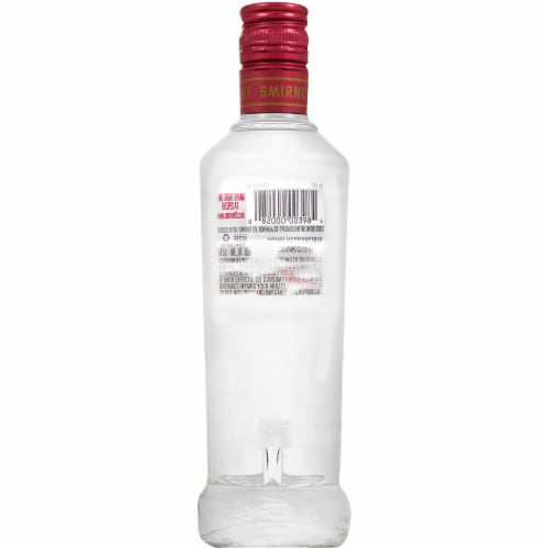 Smirnoff Raspberry (Vodka Infused with Natural Flavors) Perspective: back