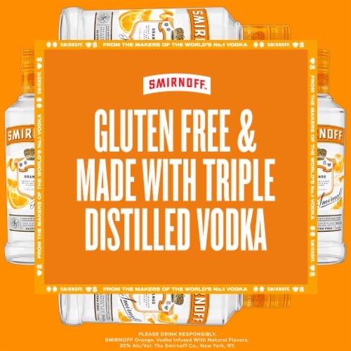 Smirnoff Orange (Vodka Infused With Natural Flavors) Perspective: back