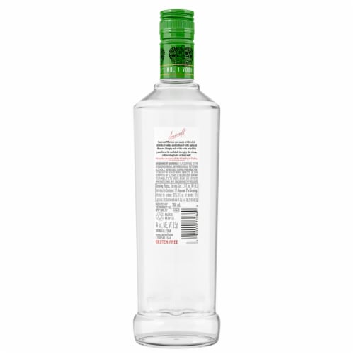 Smirnoff Lime (Vodka Infused With Natural Flavors) Perspective: back