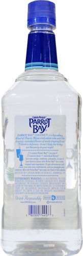 Captain Morgan Parrot Bay Coconut Puerto Rican Rum Perspective: back