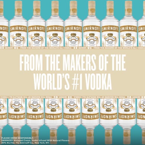 Smirnoff Whipped Cream (Vodka Infused With Natural Flavors) Perspective: back