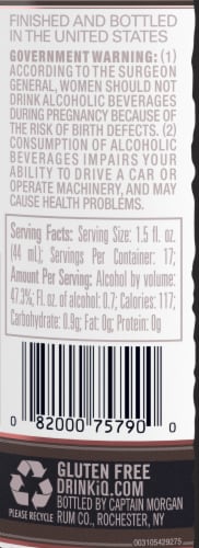 Captain Morgan™ Black Spiced Dark Rum Perspective: back