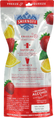Smirnoff Strawberry Lemonade Frozen Single Pouch Perspective: back
