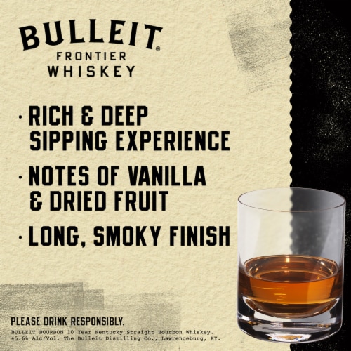 Bulleit Whiskey - American Bourbon 10YO Perspective: back