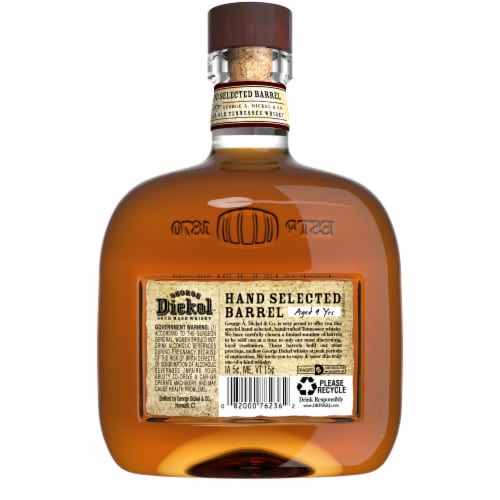 George Dickel Hand Selected Barrel 9 Year Old Tennessee Whisky Perspective: back