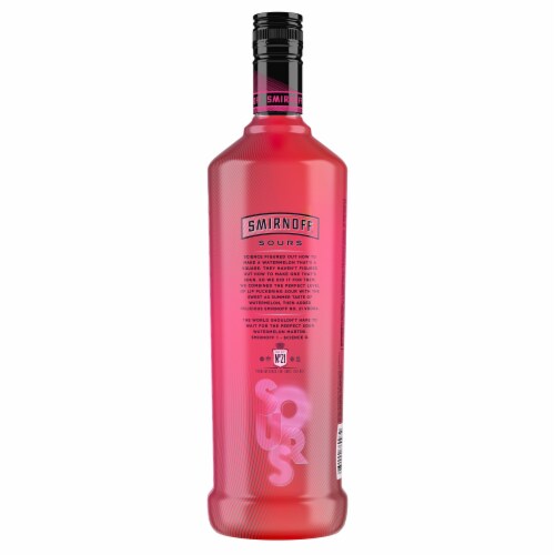 Smirnoff Sours Watermelon (Vodka Infused with Natural Flavors) Perspective: back