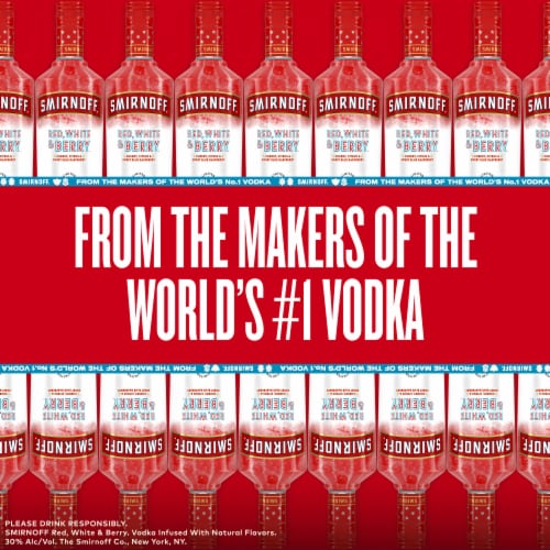 Smirnoff Vodka Red White and Berry Perspective: back