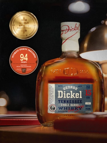 George Dickel Whiskey - American Single Barrel Aged 15Years Perspective: back