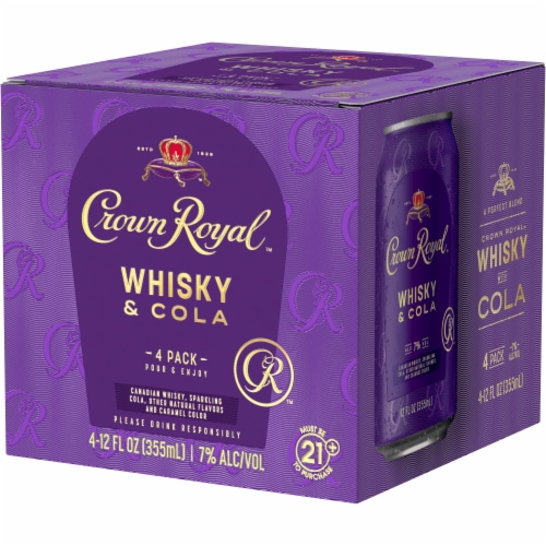 Crown Royal Whisky and Cola Canadian Whisky Cocktail Perspective: back