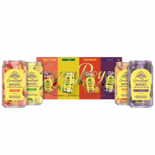 Crown Royal Whisky Lemonade Canned Cocktails Variety Pack Perspective: back