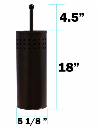 Toilet Plunger with Holder for Bathroom, Multi Drain Suitable for Bathtubs, Quick Dry, Bronze Perspective: back